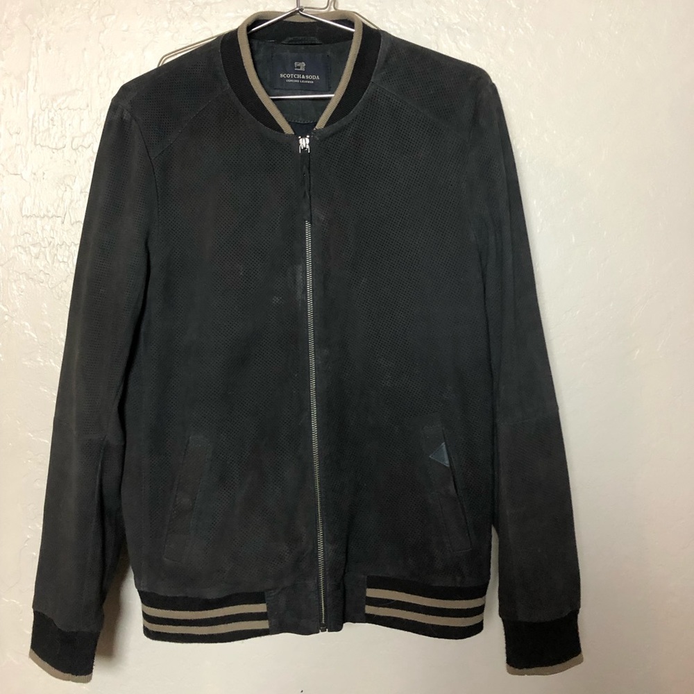 NWT Scotch & Soda genuine leather suede jacket